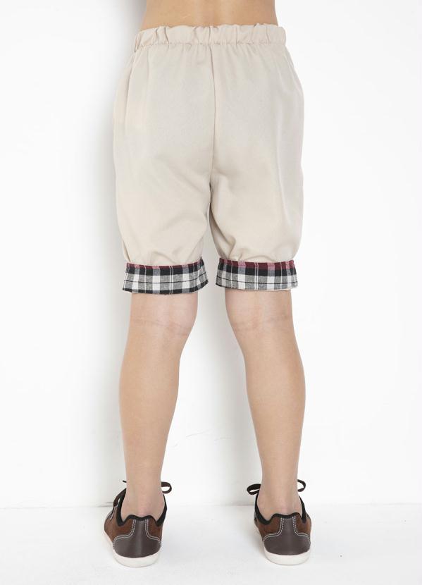Outlet - Bermuda Bege com Barra Dobrada 5