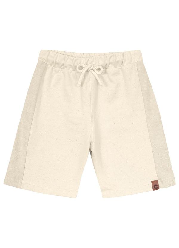 Carinhoso - Bermuda Bege Comfort em Moletom Menino 3