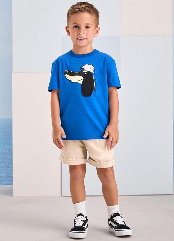 Youccie - Bermuda Bege de Sarja com Cadarço Cru 3