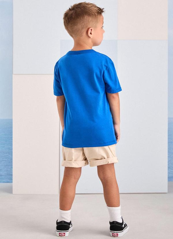 Youccie - Bermuda Bege de Sarja com Cadarço Cru 4