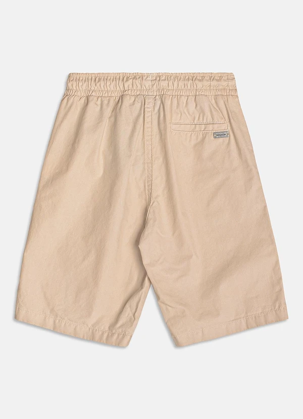 Youccie - Bermuda Bege de Sarja com Cadarço Cru 6