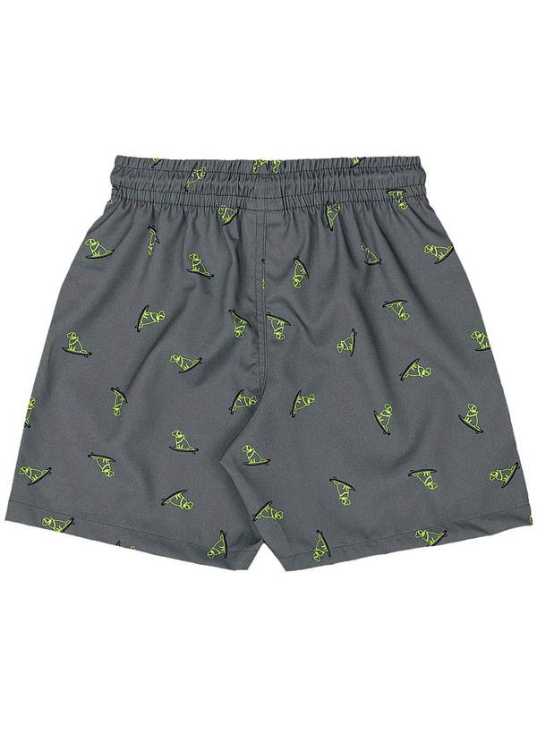 Quimby - Bermuda Boxer Estampado Cinza 2