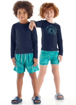Quimby - Bermuda Boxer Estampado Verde - QUIMBY