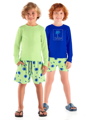 Quimby - Bermuda Boxer Estampado Verde - QUIMBY