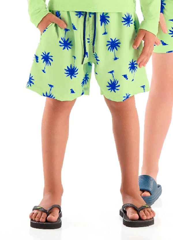 Quimby - Bermuda Boxer Estampado Verde