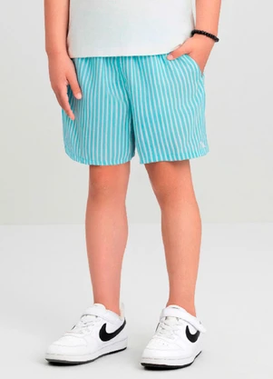 Bermuda Boxer Infantil em Microfibra Quimby Azul - QUIMBY