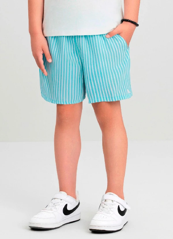 Quimby - Bermuda Boxer Infantil em Microfibra Quimby Azul