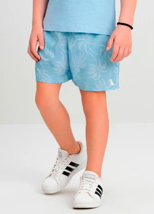 Bermuda Boxer Infantil em Microfibra Quimby Azul - QUIMBY