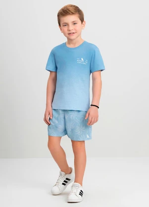 Bermuda Boxer Infantil em Microfibra Quimby Azul - QUIMBY