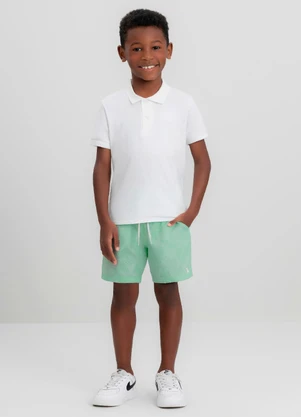 Bermuda Boxer Infantil em Microfibra Quimby Verde - QUIMBY