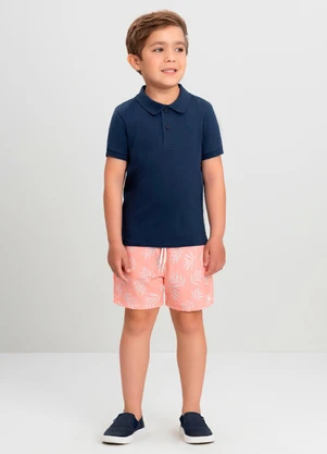 Bermuda Boxer Infantil Microfibra Quimby Laranja - QUIMBY