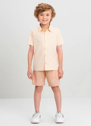 Bermuda Boxer Infantil Microfibra Quimby Laranja - QUIMBY