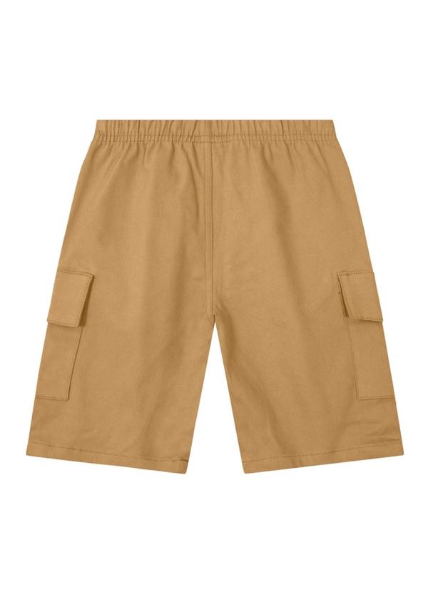 Brandili - Bermuda Cargo em Sarja Infantil Menino  Marrom 4