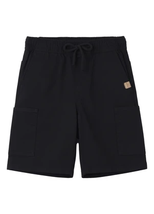 Malwee Kids - Bermuda Cargo em Sarja Preto - MALWEE KIDS