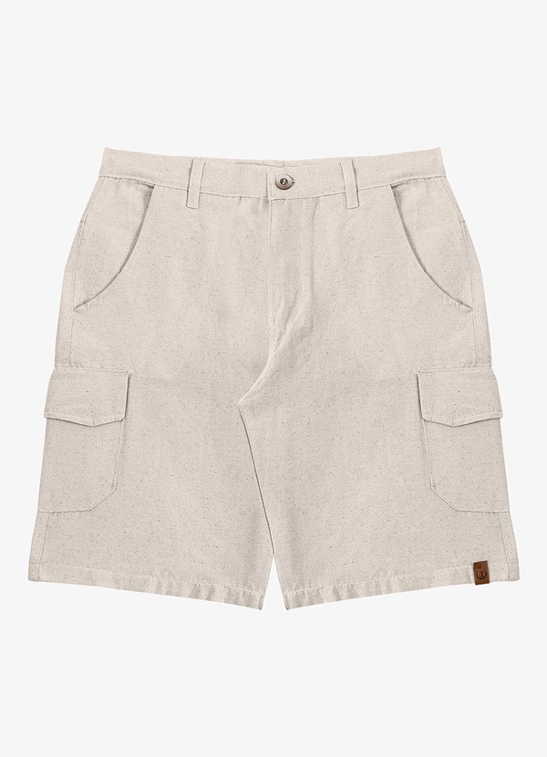 Rovitex - Bermuda Cargo Masculina com Bolsos Shift Bege
