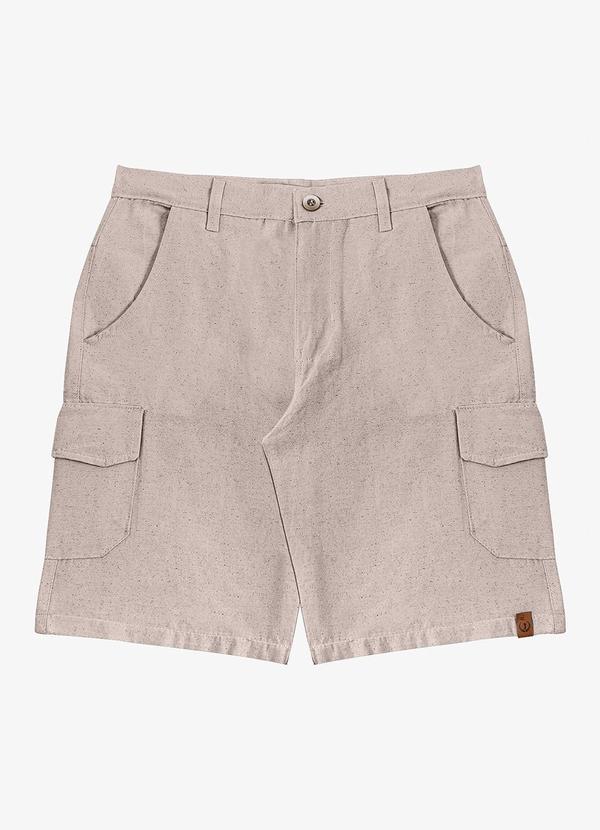 Rovitex - Bermuda Cargo Masculina com Bolsos Shift Bege