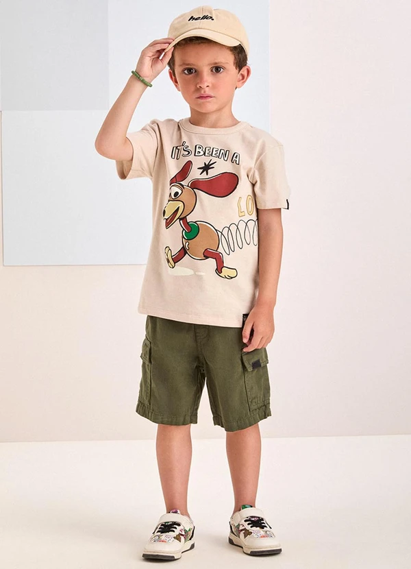 Youccie - Bermuda Cargo Verde de Sarja Verde 3