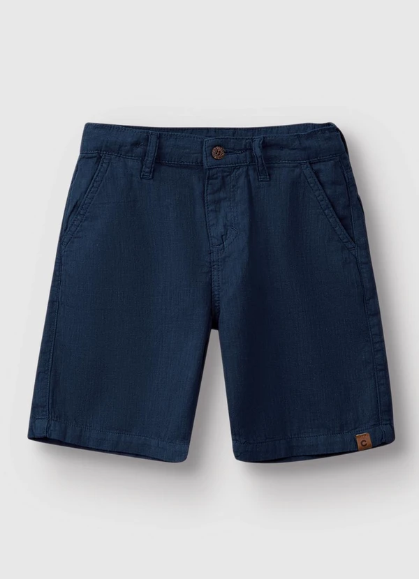 Carinhoso - Bermuda Chino em Sarja Menino Azul Marinho 3