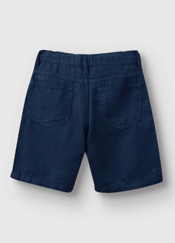 Carinhoso - Bermuda Chino em Sarja Menino Azul Marinho 4