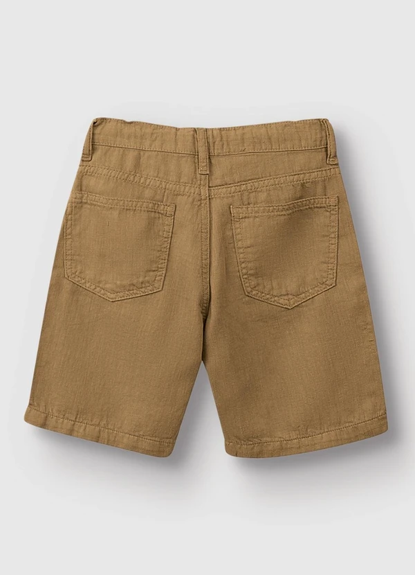 Carinhoso - Bermuda Chino em Sarja Menino Cáqui 2
