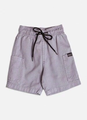 Youccie - Bermuda Cinza de Sarja Cinza - YOUCCIE