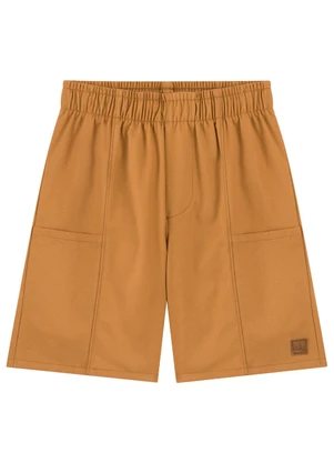 Ioluig - Bermuda com Bolso em Sarja Amarelo - IOLUIG