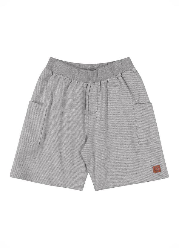 Alenice - Bermuda com Bolsos Frontais Menino Cinza 1