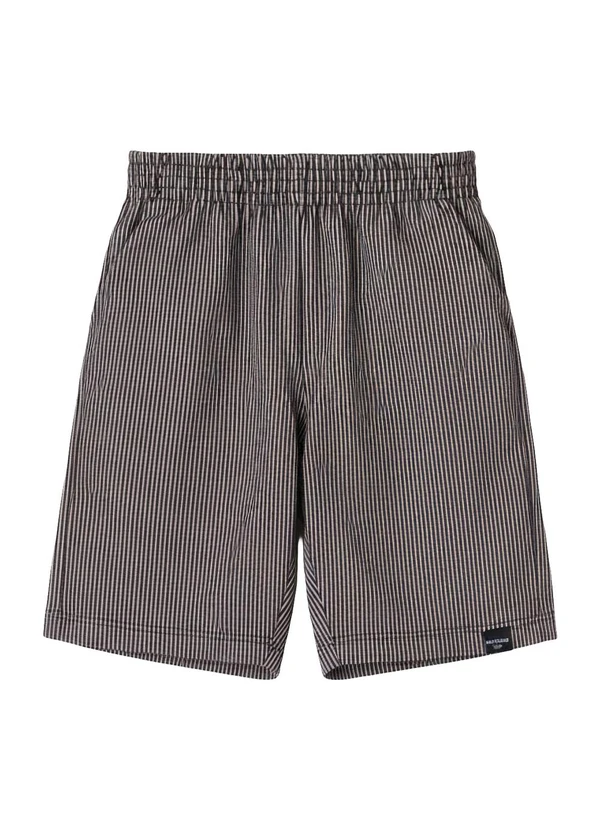 Malwee Kids - Bermuda Comfort Canelada Listrada Cinza