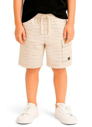 Malwee Kids - Bermuda Comfort em Moletinho Off White - MALWEE KIDS