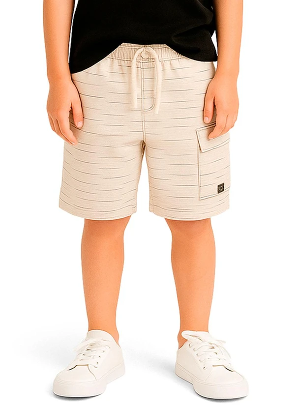 Malwee Kids - Bermuda Comfort em Moletinho Off White 1