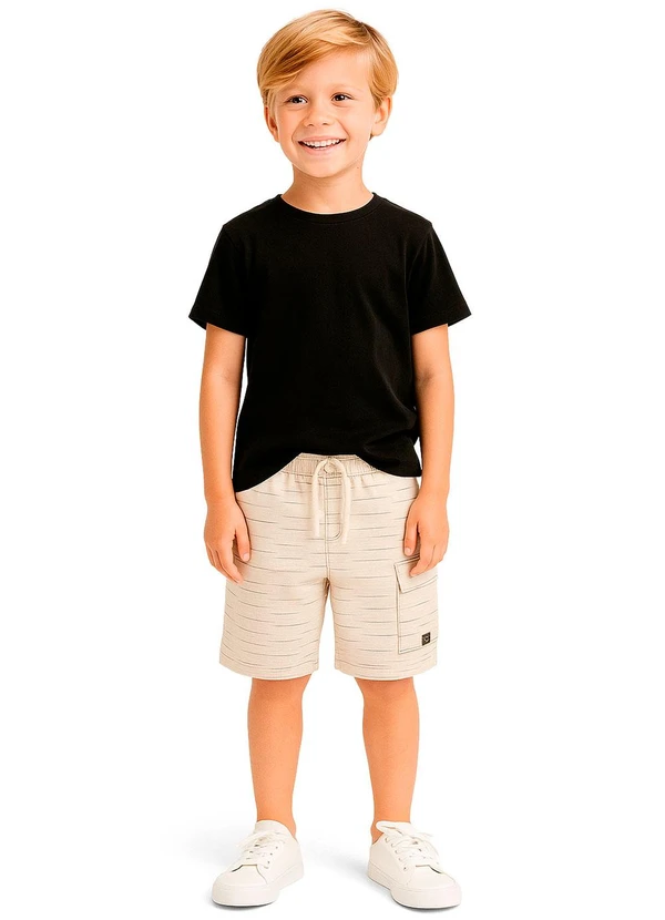 Malwee Kids - Bermuda Comfort em Moletinho Off White 2