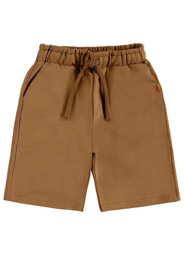 Carinhoso - Bermuda Comfort em Moletom Marrom