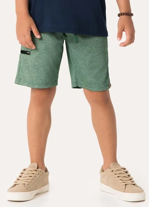 Carinhoso - Bermuda Comfort em Moletom Verde Esmeralda - CARINHOSO