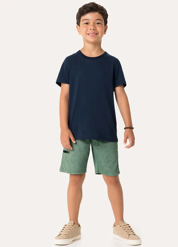 Carinhoso - Bermuda Comfort em Moletom Verde Esmeralda 2