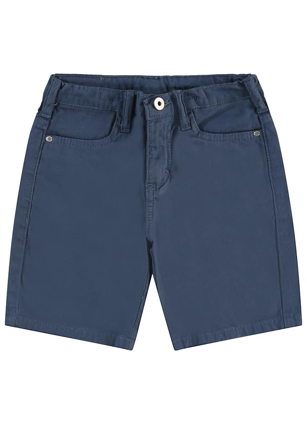 Carinhoso - Bermuda Comfort em Sarja Menino Azul