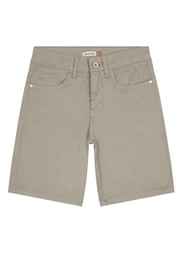 Carinhoso - Bermuda Comfort em Sarja Menino Marrom