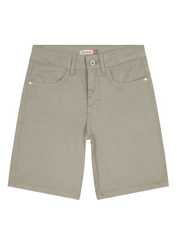 Carinhoso - Bermuda Comfort em Sarja Menino Marrom