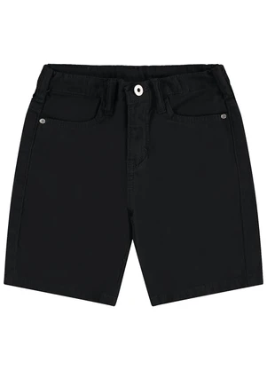 Carinhoso - Bermuda Comfort em Sarja Menino Preto - CARINHOSO