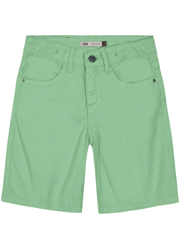 Carinhoso - Bermuda Comfort em Sarja Menino Verde