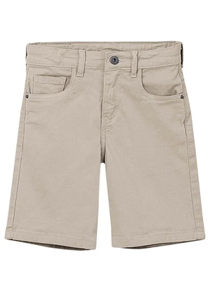 Carinhoso - Bermuda Comfort em Sarja Taupe - CARINHOSO
