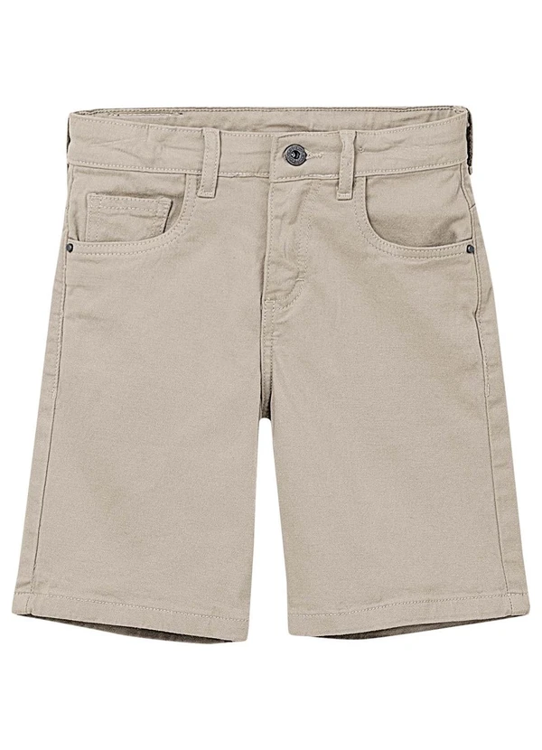 Carinhoso - Bermuda Comfort em Sarja Taupe