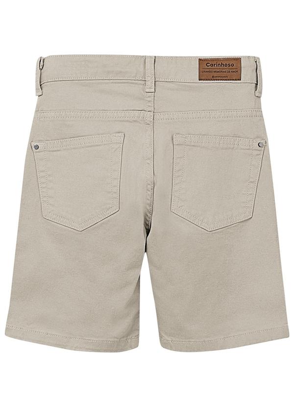 Carinhoso - Bermuda Comfort em Sarja Taupe 2