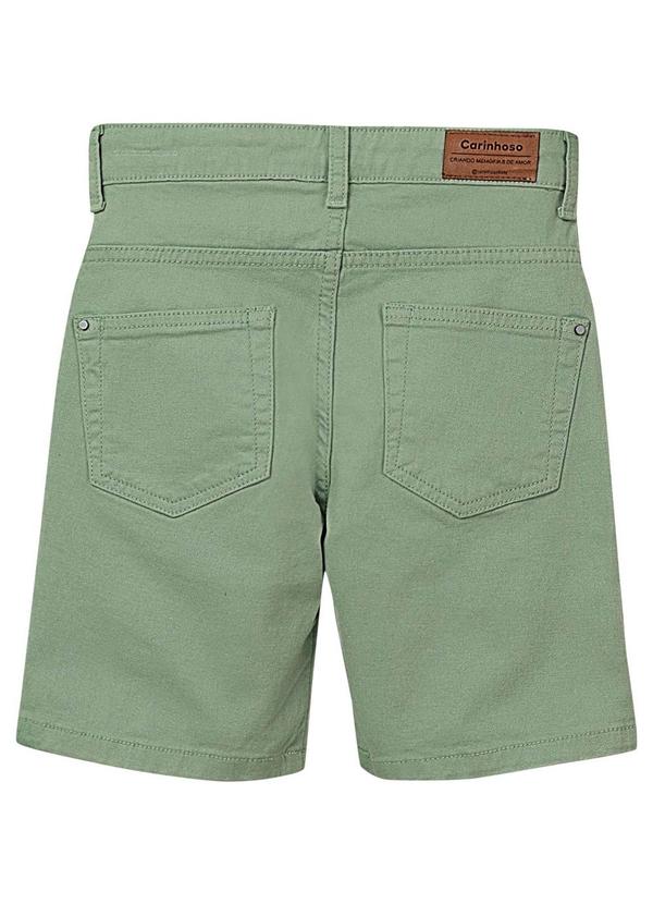 Carinhoso - Bermuda Comfort em Sarja Verde Musgo 2