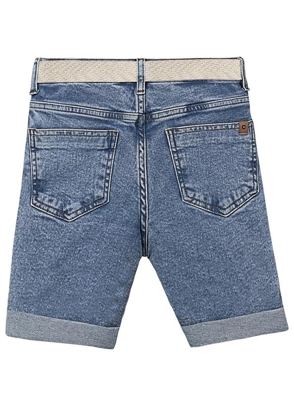 Carinhoso - Bermuda Comfort Jeans com Cinto Azul 4