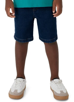 Malwee Kids - Bermuda Comfort Jeans Moletom Azul Escuro - MALWEE KIDS