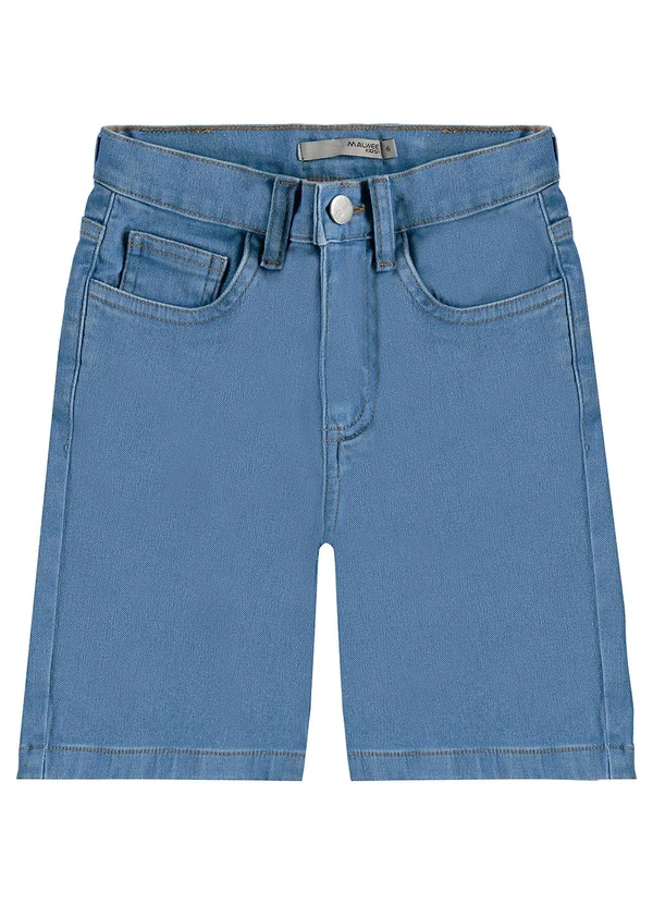 Malwee Kids - Bermuda Comfort Jeans Moletom Azul