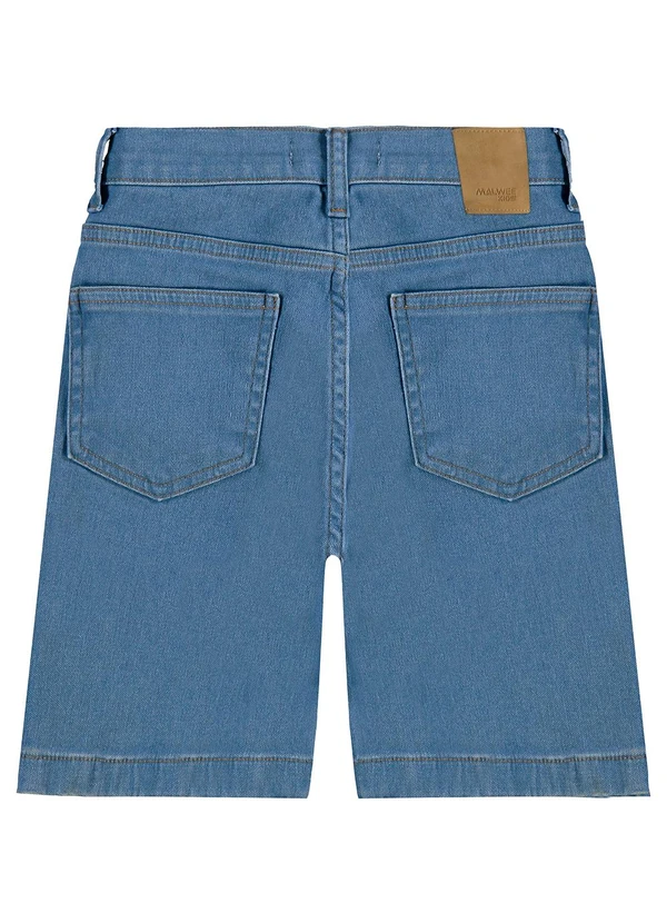 Malwee Kids - Bermuda Comfort Jeans Moletom Azul 2