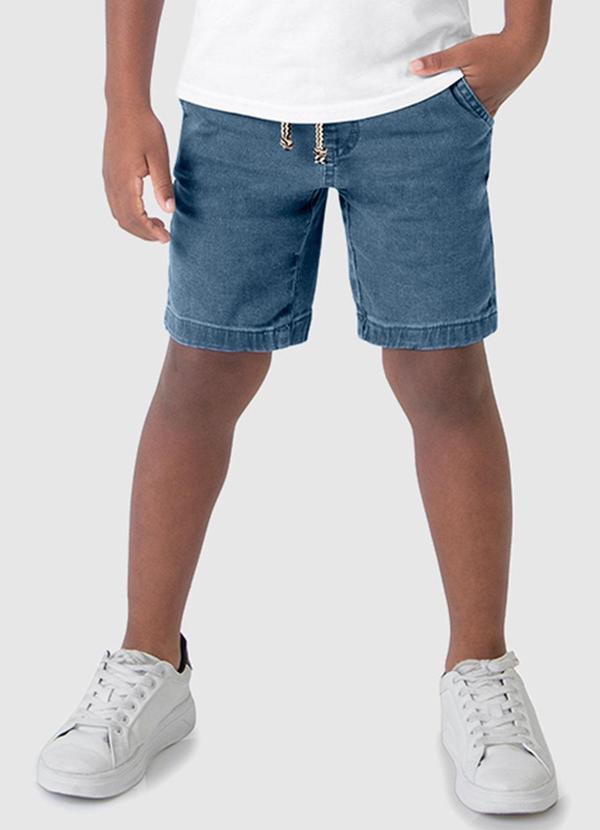 Malwee Kids - Bermuda Comfort Jeans MoletomAzul