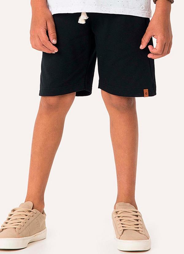 Carinhoso - Bermuda Comfort Piquet Preto