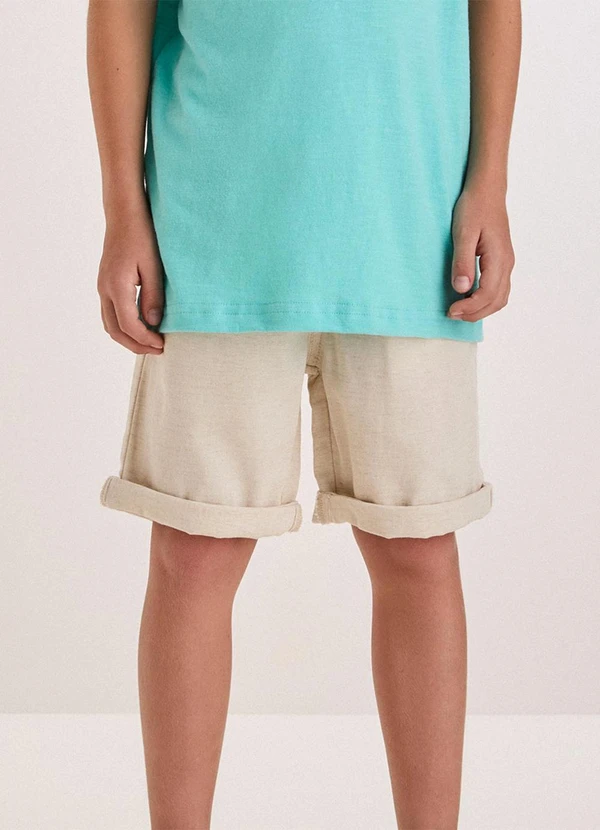 Youccie - Bermuda de Linho Cru Cru